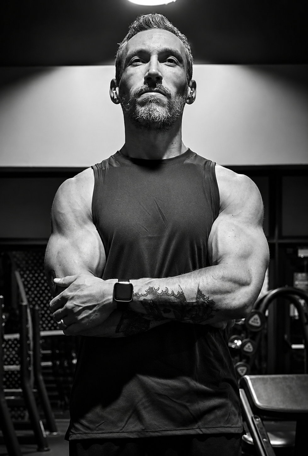 Nicolas Boreux, coach sportif, dans une salle de musculation